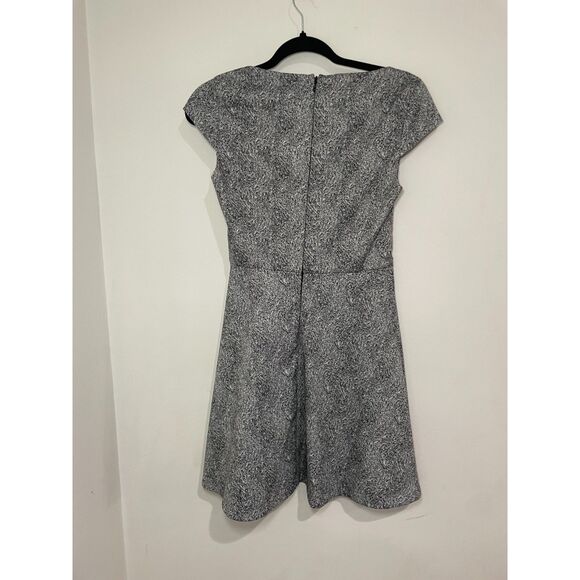 French Connection‎ Womens 4 Black & White Fast Powdered Pepper Flare Dress - Picture 3 of 7